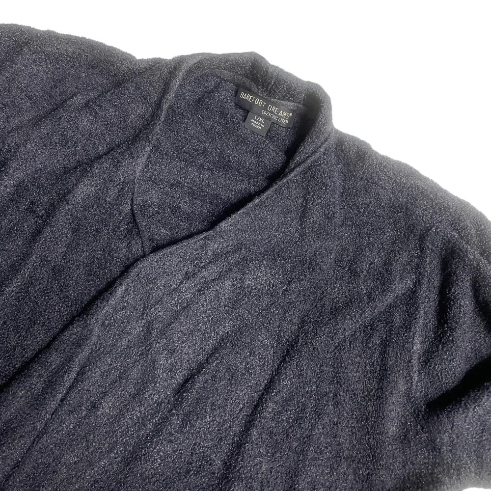 Barefoot Dreams Women's Large X- Large Navy Cozy Chick Lite Sweater‎ Open Front
